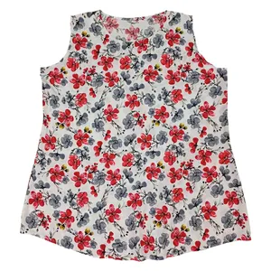 تاپ زنانه مدل نخی آستین حلقه گلدار