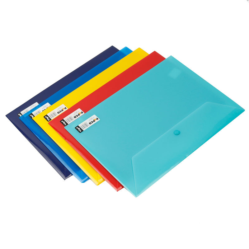 پوشه پاپکو مدل A4-116109105 همراه پوشه گیره دار بسته 10 عددی