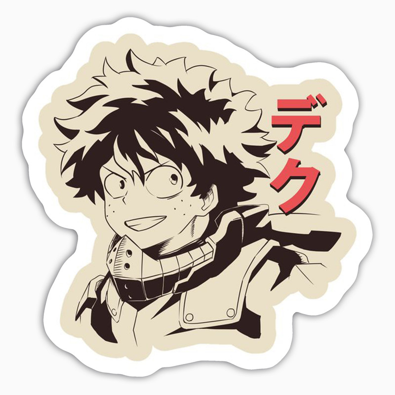 استیکر لپ تاپ و موبایل بووم طرح انیمه My Hero Academy مدل Deku4 کد JD9