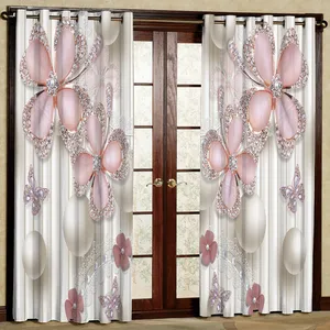   پرده مدل گل دار مخمل پانچی کد 2009 سایز 140x280 سانتی متر