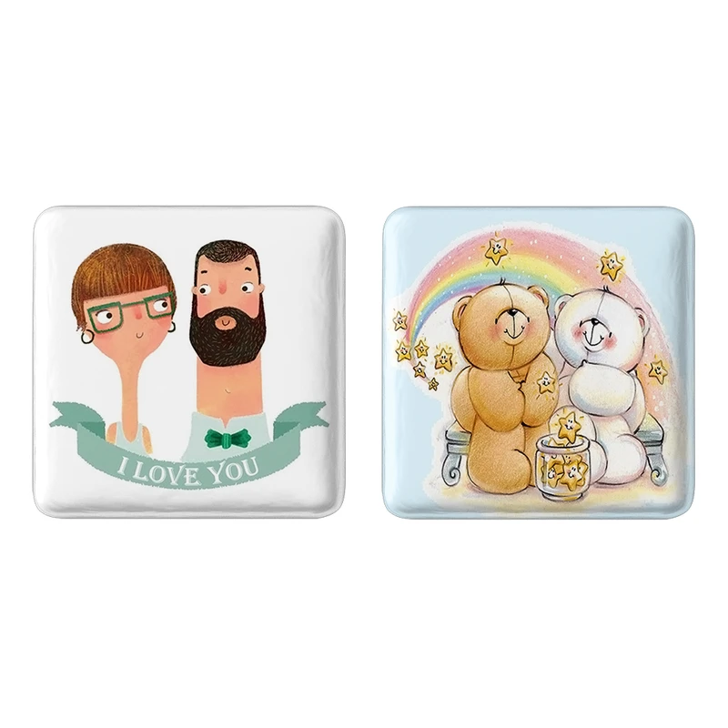 مگنت خندالو مدل عاشقانه کد 18931895 مجموعه 2 عددی