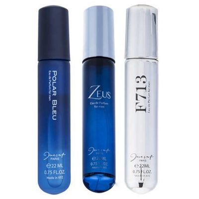 عطر جیبی مردانه ژک ساف مدل zfp حجم 22 میلی لیتر مجموعه 3 عددی