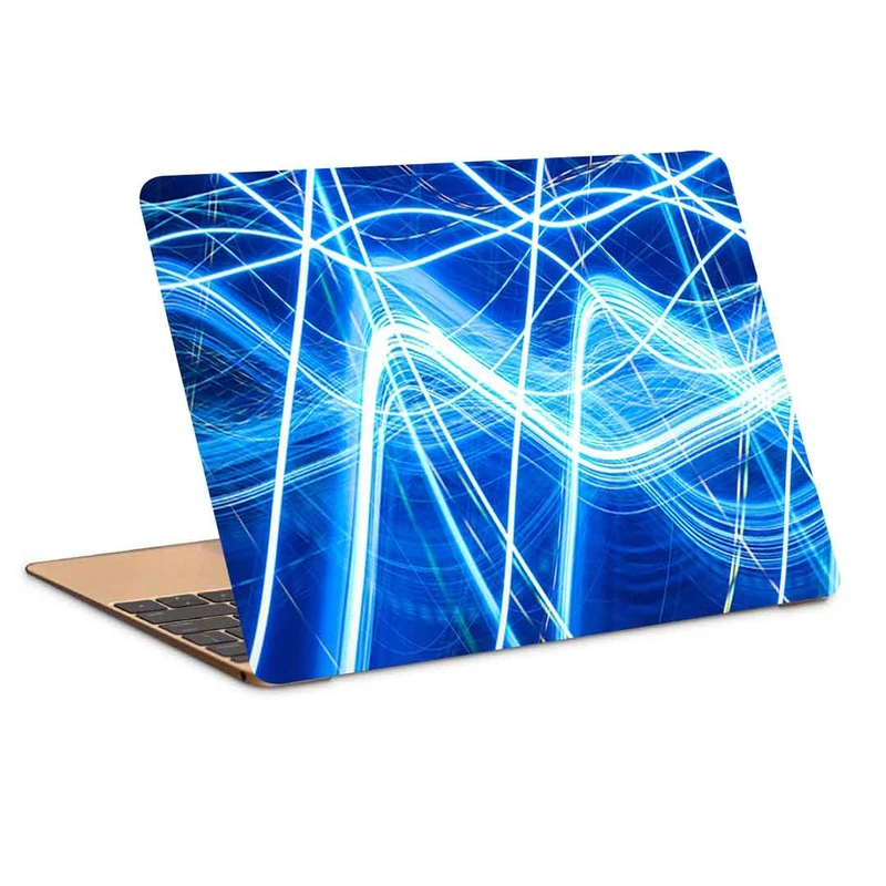 استیکر لپ تاپ طرح neon lines wavy کد P-878 مناسب برای لپ تاپ 15.6 اینچ