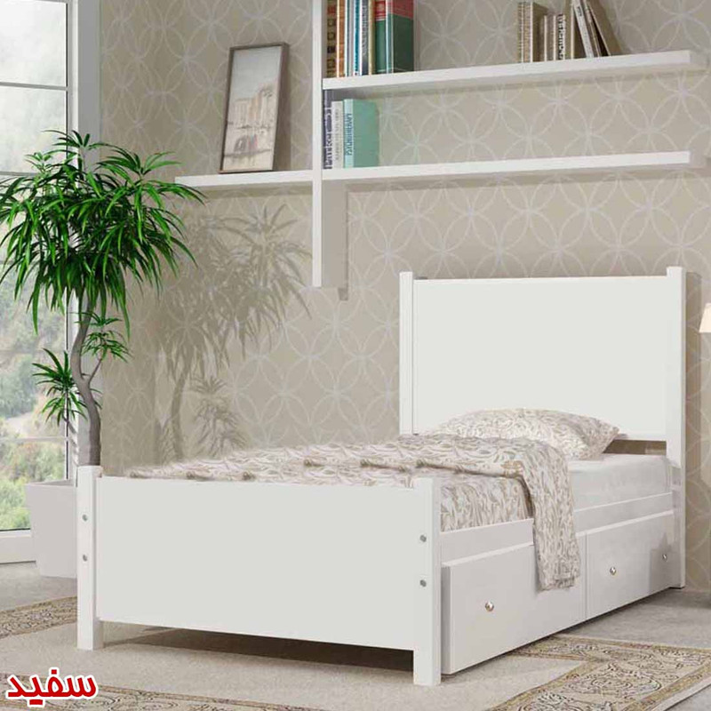 تخت خواب یک نفره کد SP001 سایز 90x200 سانتیمتر