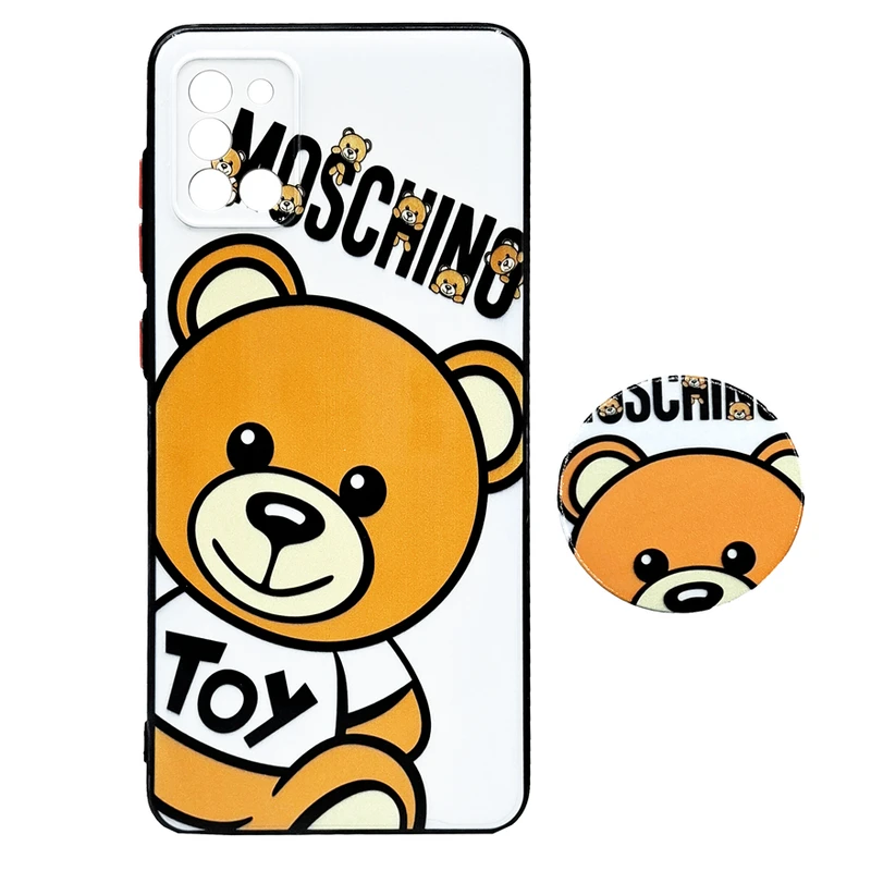 کاور مدل TOYBEAR مناسب برای گوشی موبایل سامسونگ Galaxy A31 به همراه پاپ سوکت
