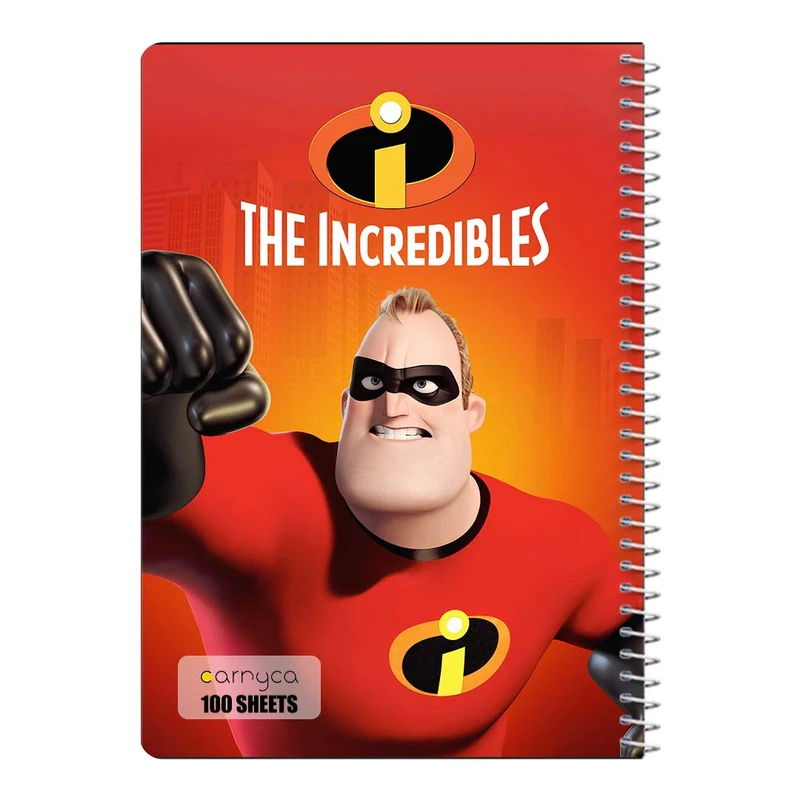 دفتر مشق 100 برگ سیمی کارنیکا طرح شگفت انگیزان The Incredibles کد 43284