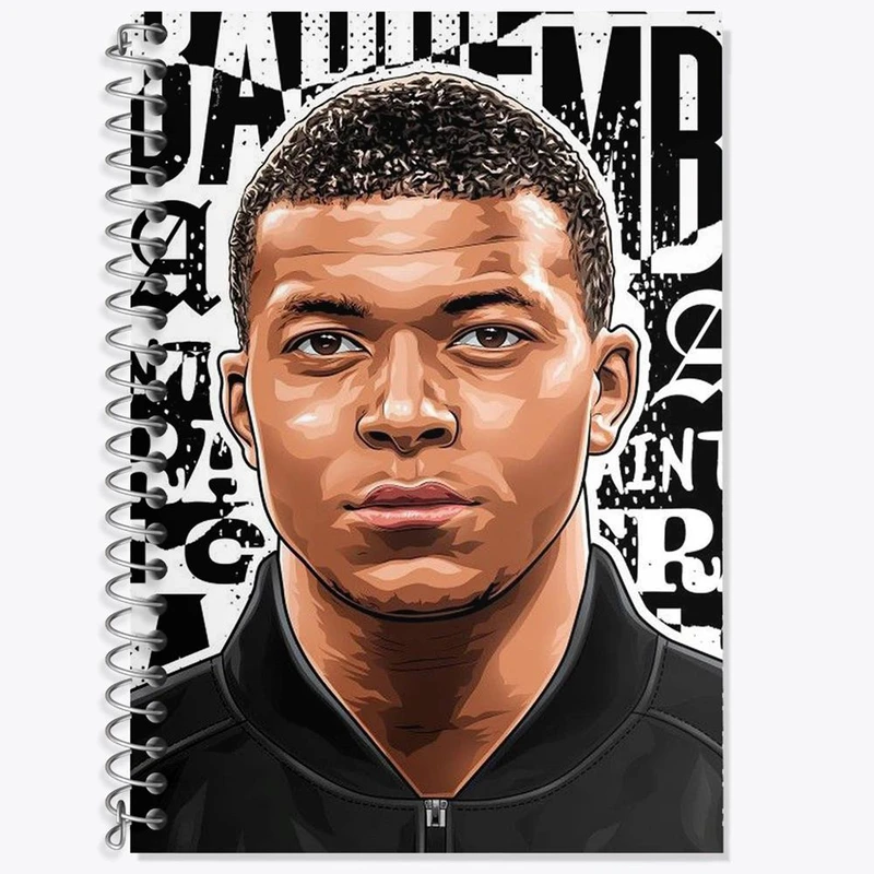 دفتر زبان 50 برگ خندالو مدل سه خط طرح امباپه کد 27604