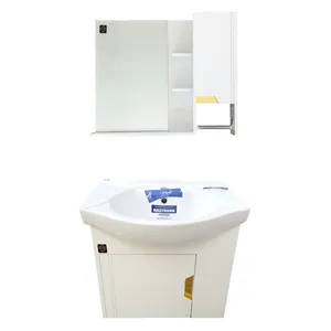 ست کابینت و روشویی آذر کابین مدل کاسپین به همراه آینه و باکس