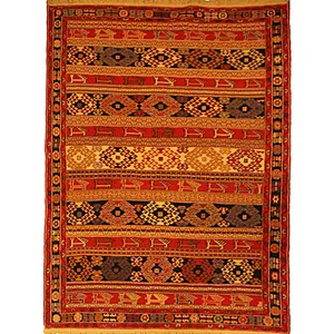 قالیچه دستبافت گلیم ورنی دو و نیم متری کد 106
