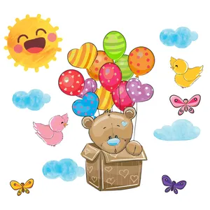 استیکر دیواری کودک مدل cute17 hk