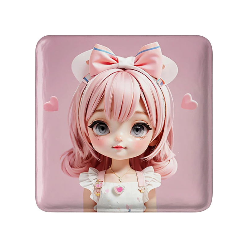 پیکسل خندالو طرح دخترانه (Girlish) مدل مربعی کد 36876