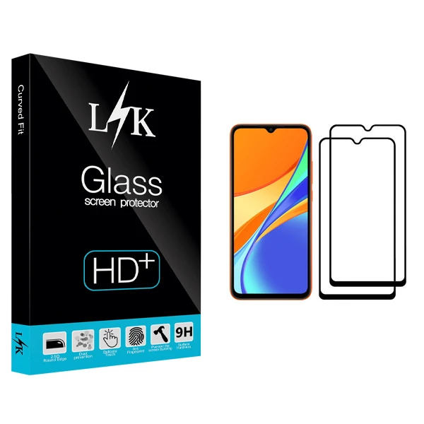 محافظ صفحه نمایش ال کی مدل +LITE مناسب برای گوشی موبایل شیائومی Redmi 9C بسته دو عددی