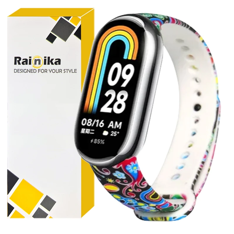  بند رینیکا مدل Peacock Mi 8-9-10 مناسب برای مچ بند هوشمند شیائومی Mi Band 8 / 9 / 10