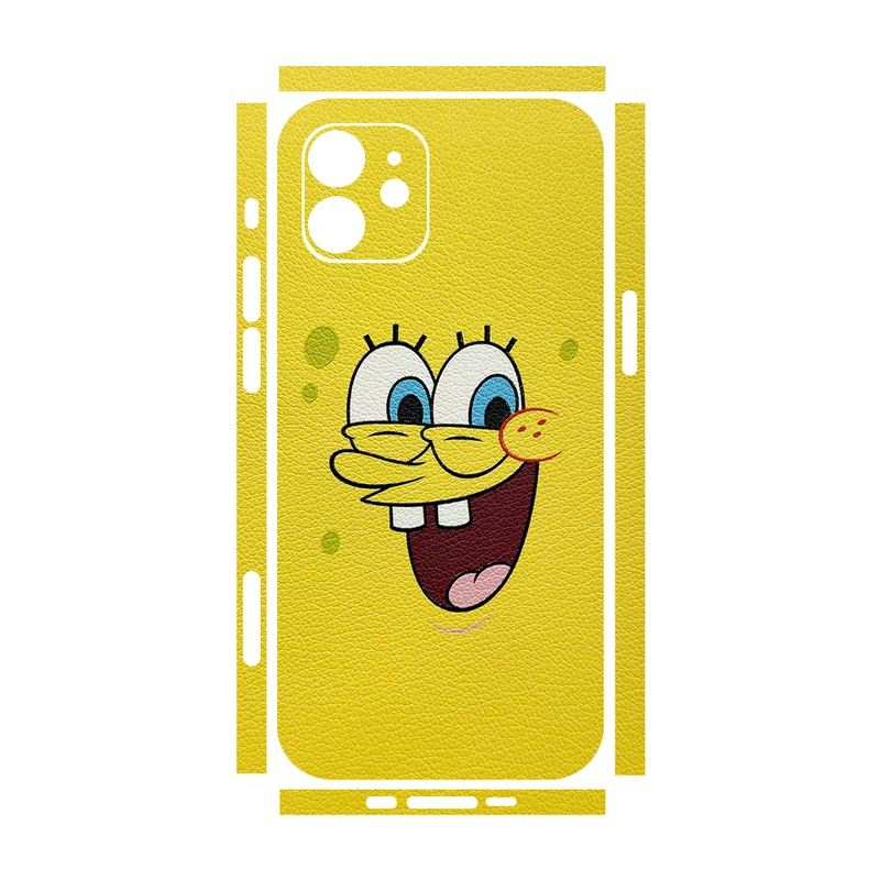 برچسب پوششی ریمکس مدل Leth طرح باب اسفنجی مناسب برای گوشی موبایل اپل iPhone 12