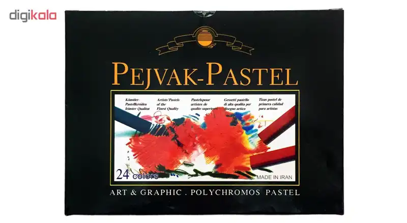 پاستل گچی 24 رنگ پژواک مدل XR24