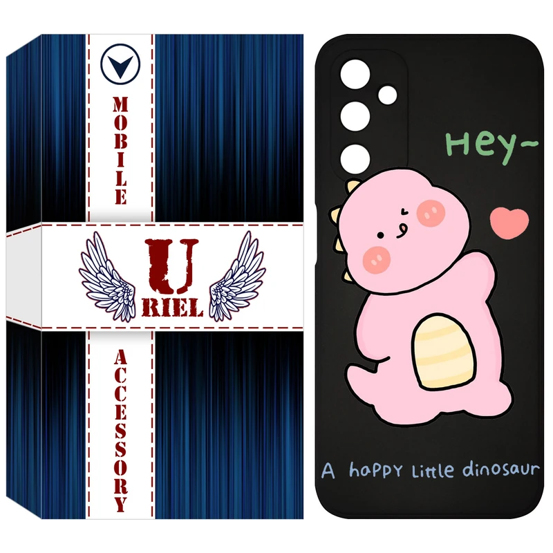 کاور یوریل مدل KSH کد 26 طرح دایناسور صورتی مناسب برای گوشی موبایل سامسونگ Galaxy A14 5G