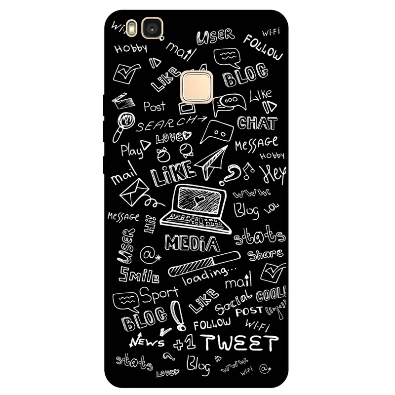 کاور مگافون طرح رسانه های اجتماعی مدل 1898 مناسب برای گوشی موبایل هوآوی P9 Lite