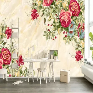 پوستر دیواری سه بعدی مدل نقاشی هنری گل حاشیه DVRF2039
