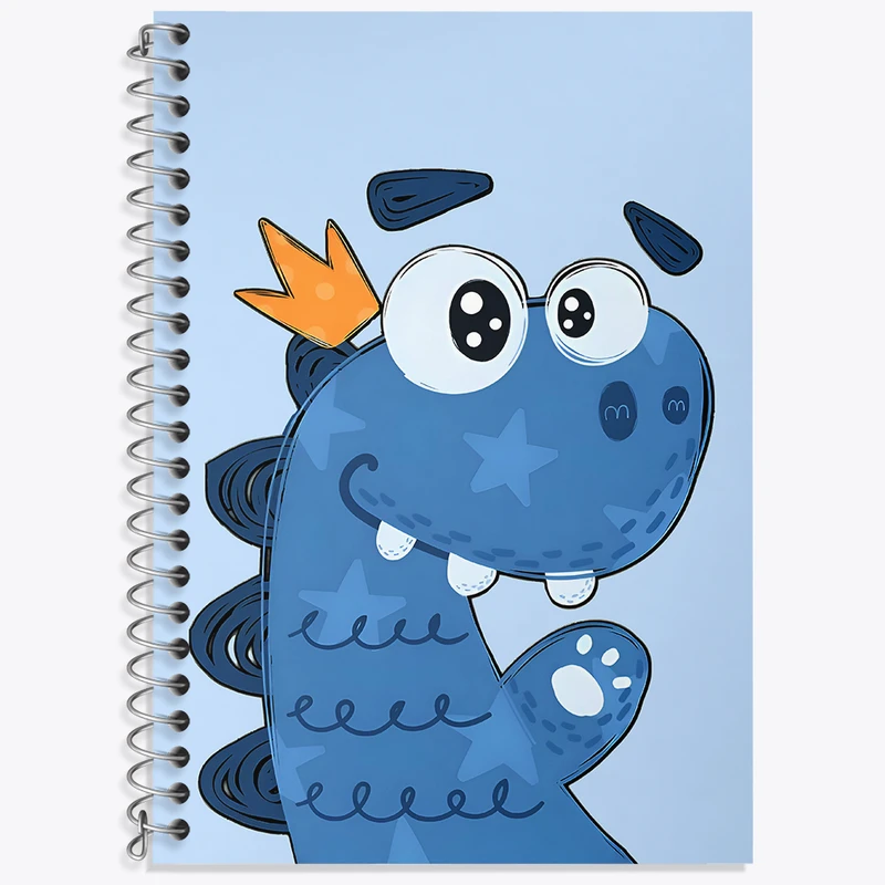 دفتر زبان 50 برگ خندالو مدل سه خط طرح دایناسور خنگ کد N5279