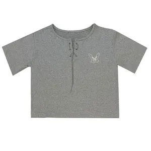 کراپ‌تاپ آستین کوتاه زنانه مدل پروانه ای کد1