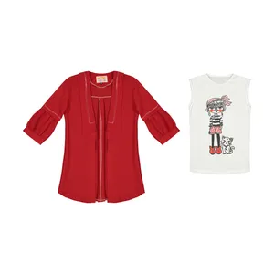 ست تونیک و مانتو دخترانه مدل 789 کد 1106