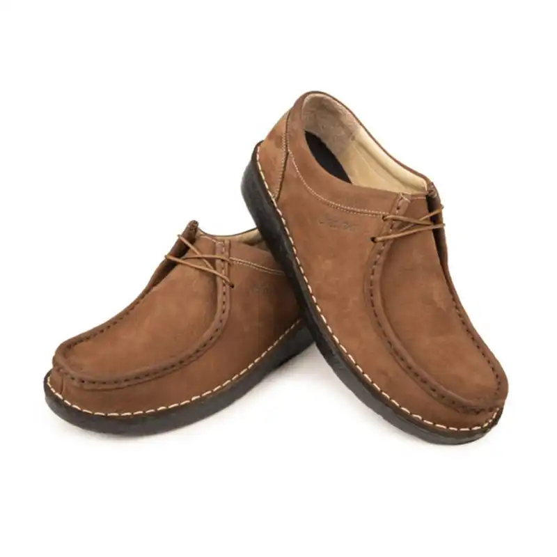 کفش طبی مردانه مدل نادر مدل کیفی کد 113 نبوک رنگ شتری