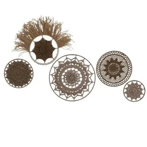دیوارکوب بافتنی مدل ماندالا مجموعه 5 عددی
