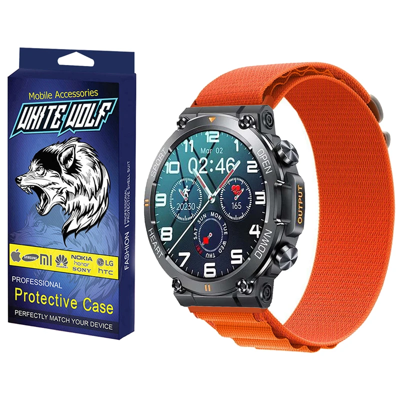 بند وایت ولف مدل WB-Alpine مناسب برای ساعت اسمارت واچ  K59 Pro / K56 Pro Ultra