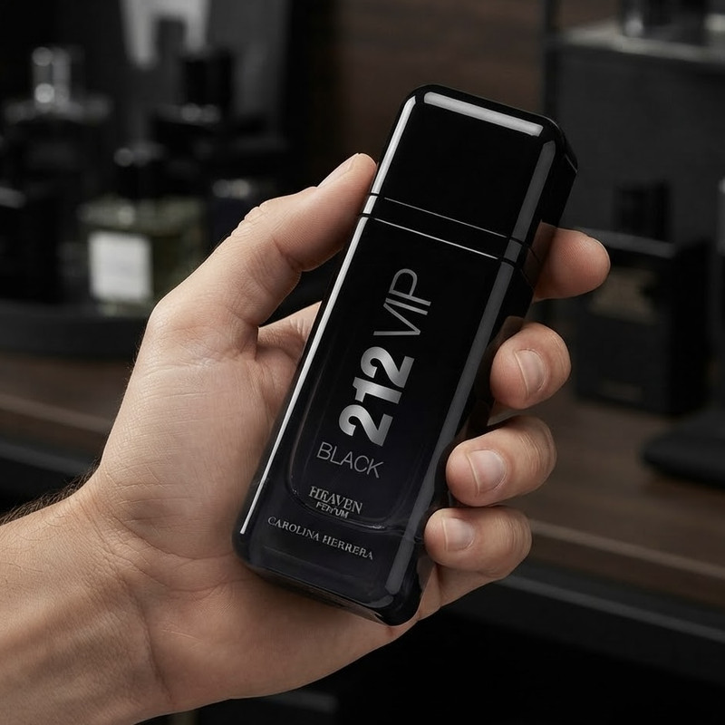 ادو پرفیوم مردانه هیون پرفیوم مدل 212 VIP-BLACK حجم 100 میلی‌لیتر با رایحه چوبی و تلخ،ماندگاری زیاد و پخش بوی قوی