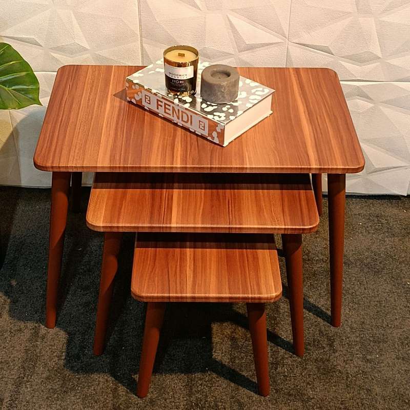 میز عسلی مستطیلی مدل لیون کد 325 مجموعه سه عددی