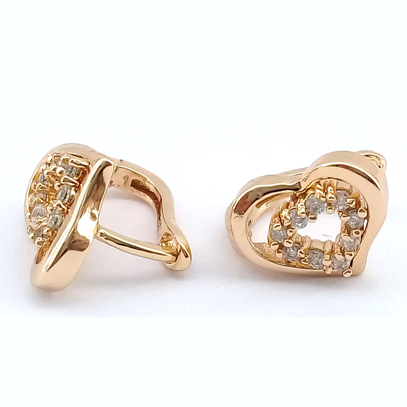 گوشواره دخترانه ژوپینگ مدل قلبی کد 3569