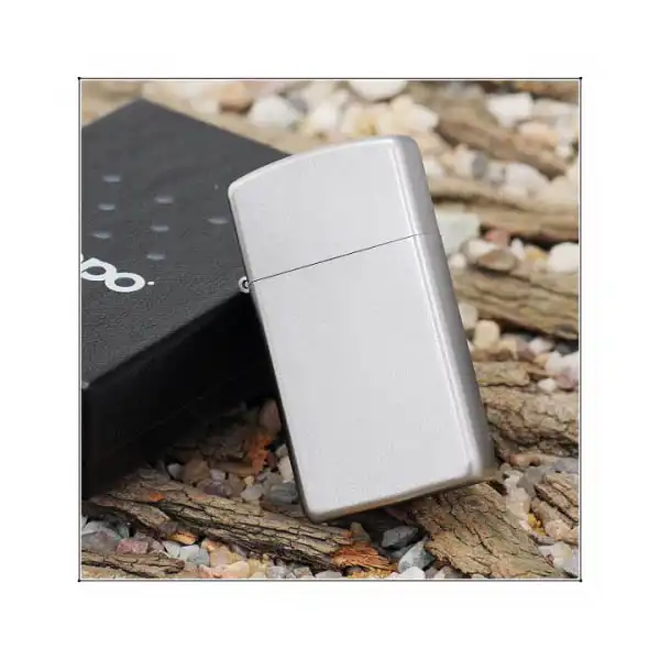 فندک زیپو مدل 1605 SLIM SATIN CHROME