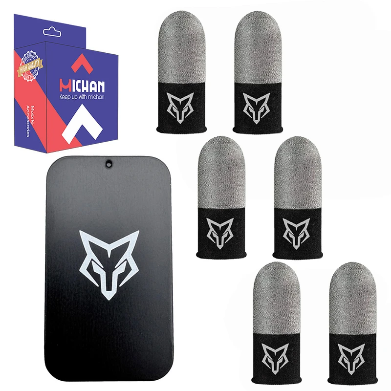  آستین کنترل کننده انگشت میچان مدل King of the Wolves به همراه جعبه فلزی بسته 6 عددی