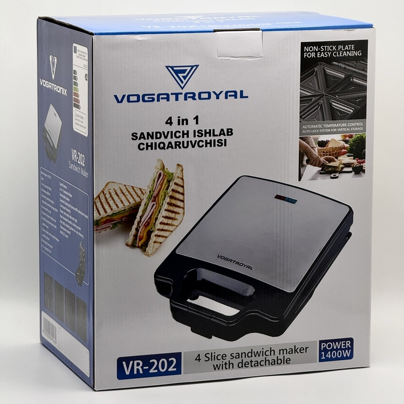 ساندویچ‌ساز چهار خانه مدل وگاترویال مدل VR-202