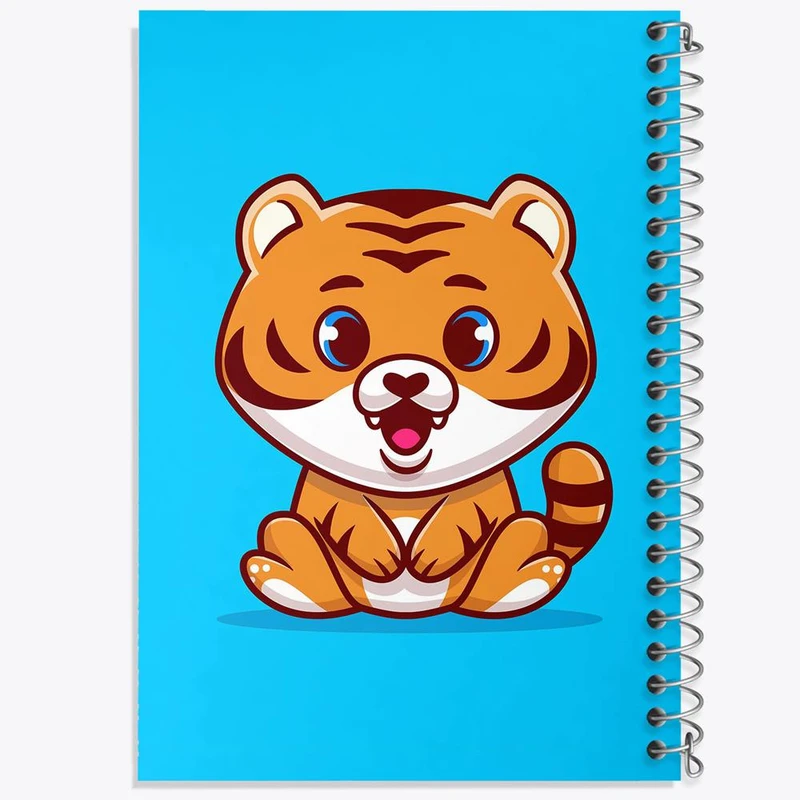 دفتر مشق 100 برگ خندالو طرح حیوانات بامزه ببر کد 29644