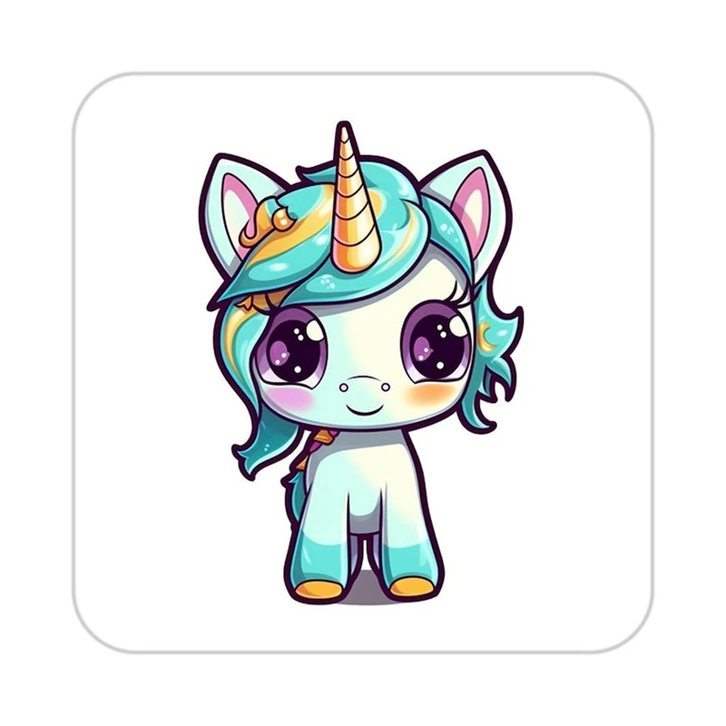 زیر لیوانی کاکتی طرح اسب تک شاخ و یونیکورن مدل mp29765