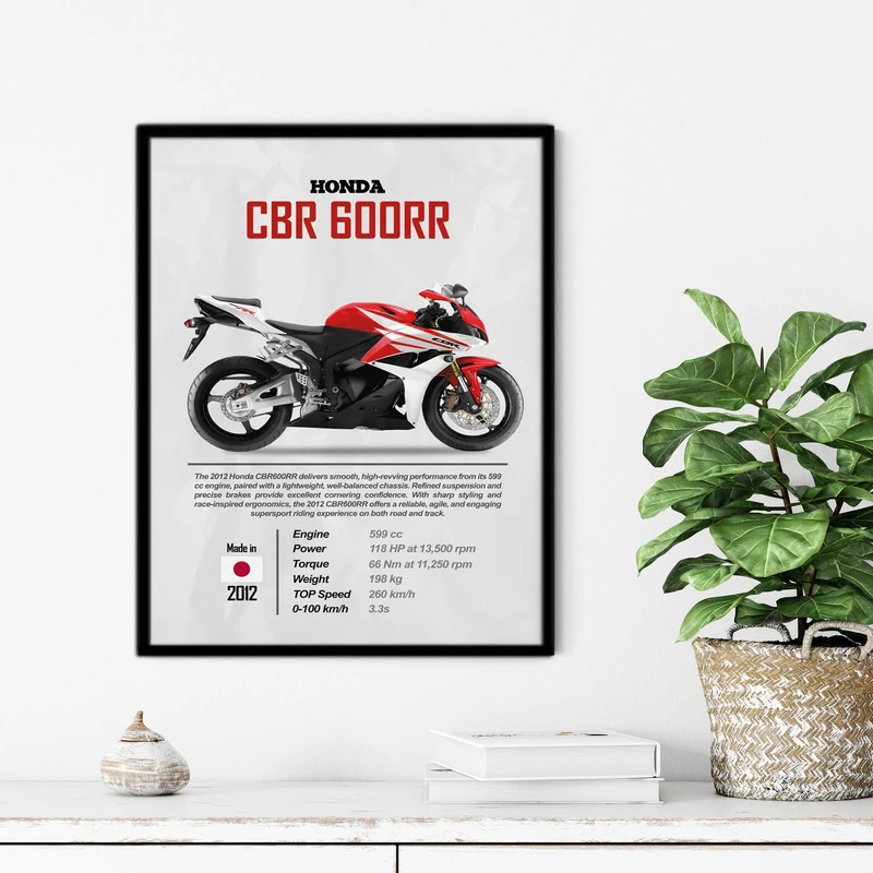 تابلو آتریسا طرح موتور CBR مدل ATCBR36 فریم مشکی