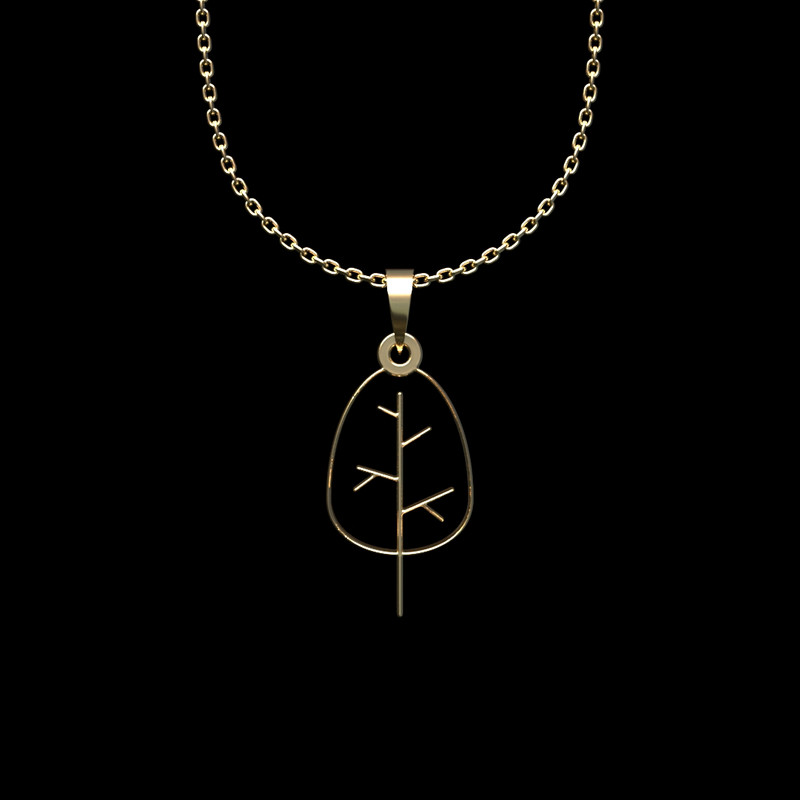 گردنبند طلا 18 عیار زنانه مدوپد مدل درخت کد L2-1-1114