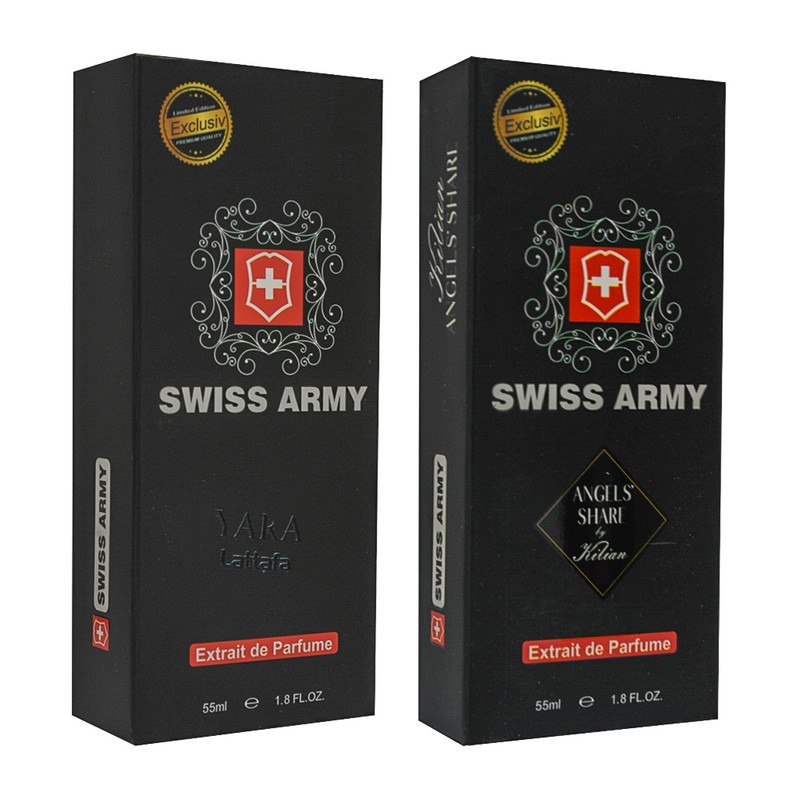ادوپرفیوم زنانه سوئیس آرمی مدل یارا حجم 55 میلی لیتر به همراه ادوپرفیوم مردانه آنجلز شیر