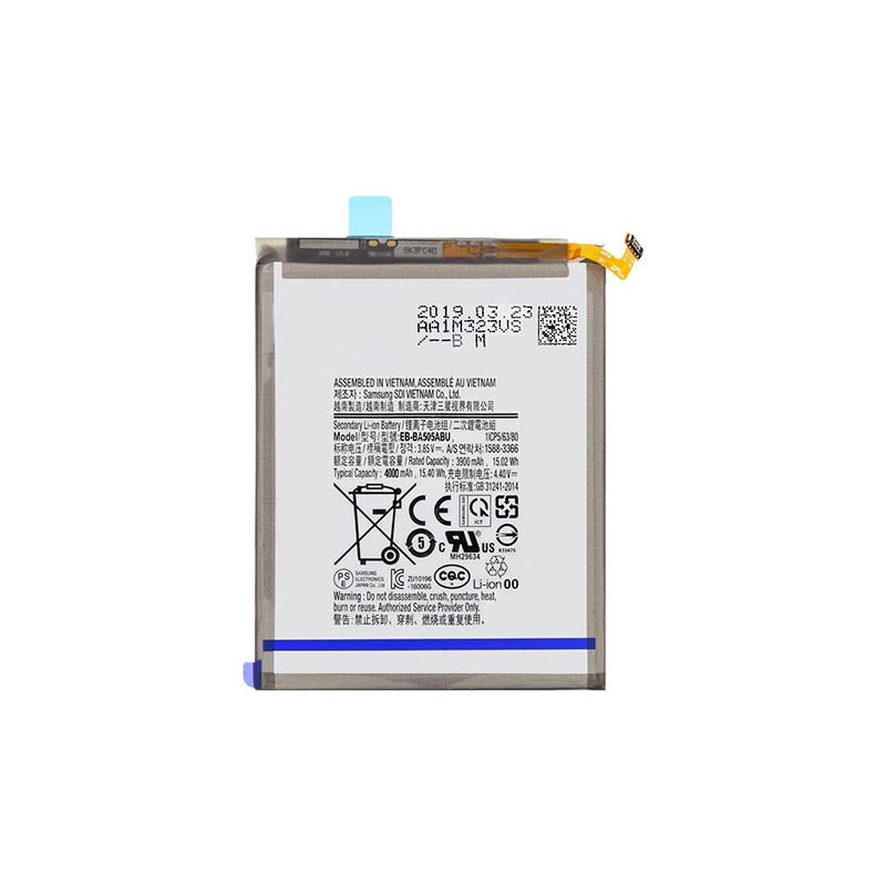 باتری موبایل مدل EB-BA505ABU ظرفیت 4000 میلی‌آمپر ساعت مناسب برای گوشی موبایل سامسونگ Galaxy A20 / A30 / A50