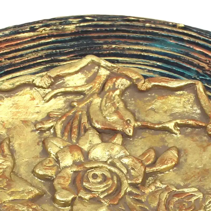 بشقاب دیوارکوب سفالی مدل باغ پرنده کد 25 مجموعه 3 عددی