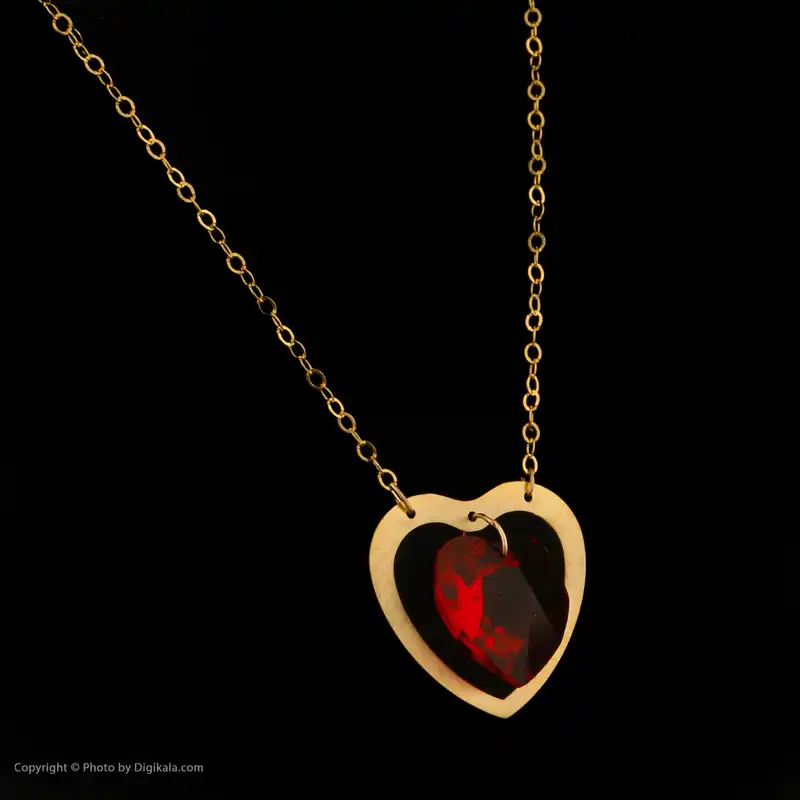 گردنبند طلا 18 عیار زنانه مایا ماهک مدل MM1617 سنگ سواروسکی قلب