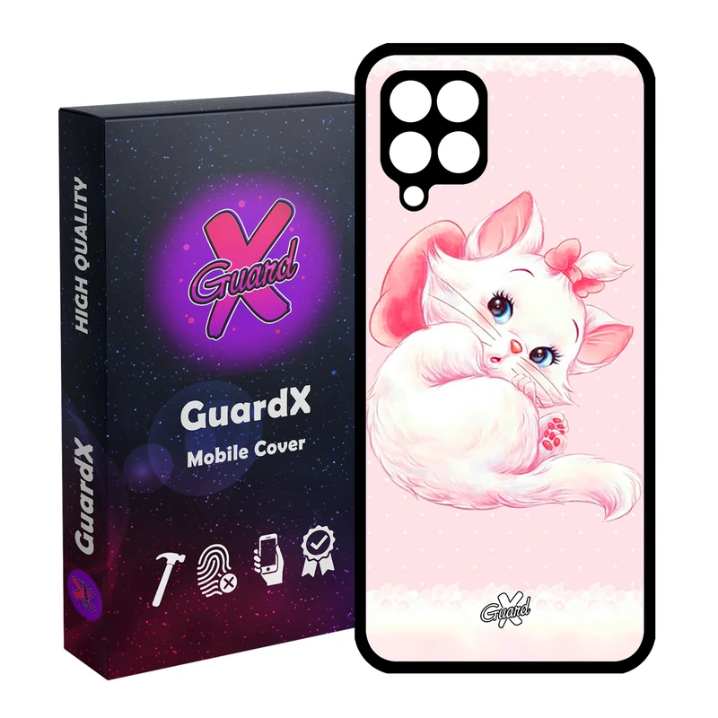 کاور گارد ایکس طرح Cat مدل Glass10219 مناسب برای گوشی موبایل سامسونگ Galaxy A12