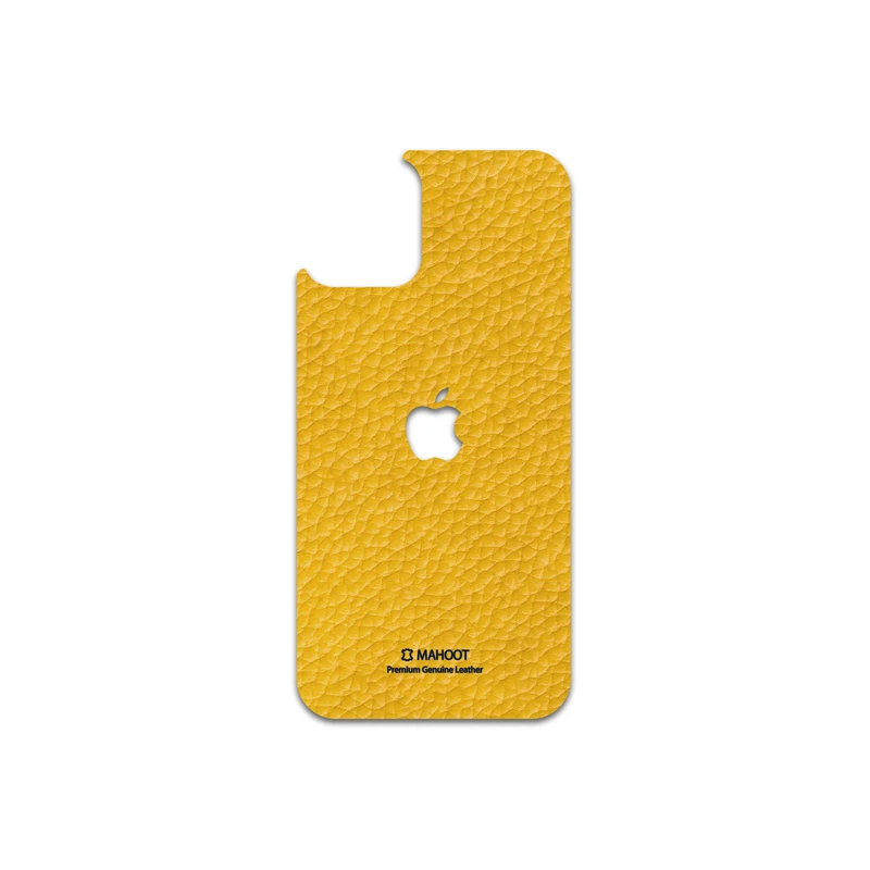 برچسب پوششی ماهوت مدل Mustard-Leather مناسب برای گوشی موبایل اپل iPhone 12 mini