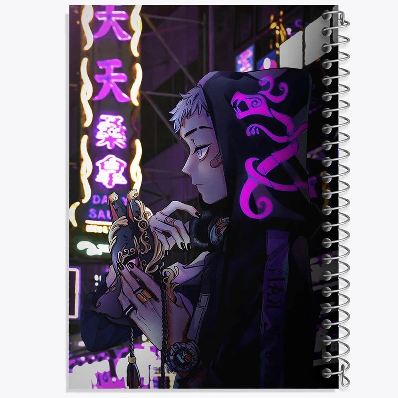 دفتر ژورنال نویسی 50 برگ خندالو مدل نقطه ای طرح تاکاشی میتسویا انیمه توکیو ریونجرز کد 11133