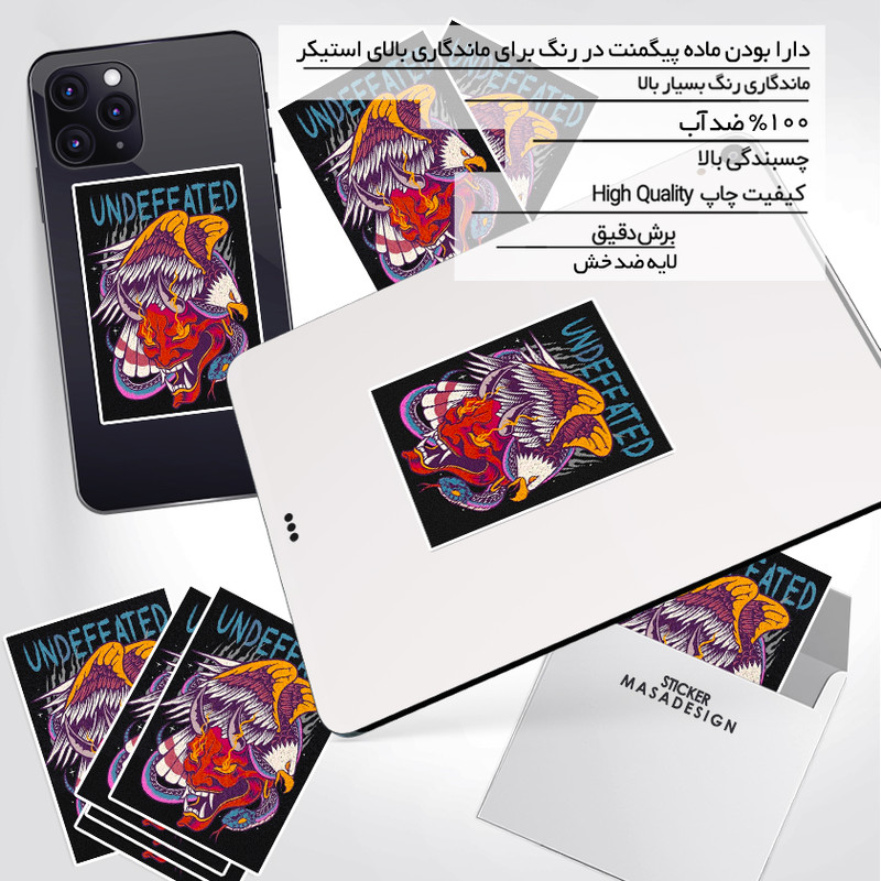 استیکر تزئینی موبایل و تبلت ماسا دیزاین طرح عقاب مدل sn045