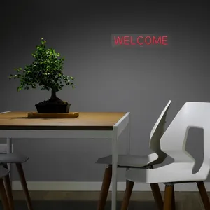 چراغ دیواری نئون دیزاین طرح Welcome_RD