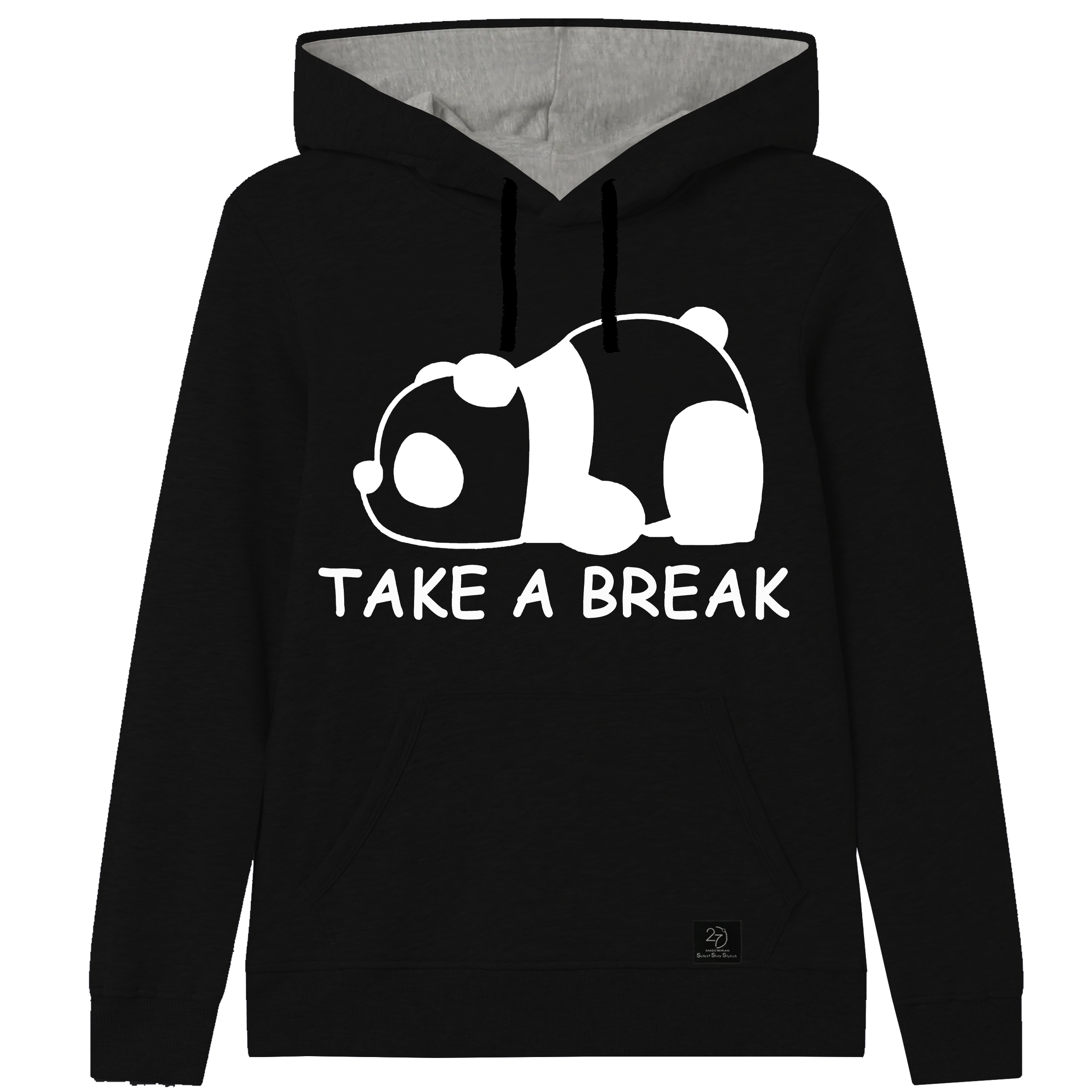هودی دخترانه 27 مدل TAKE A BREAK کد V14 رنگ مشکی