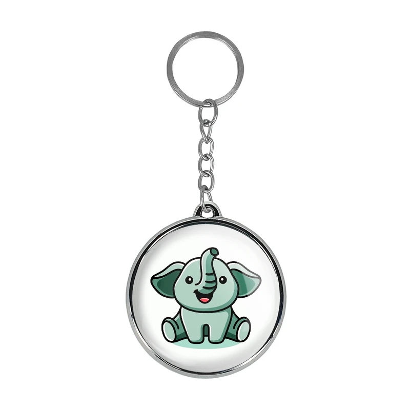 جاکلیدی خندالو طرح حیوانات بامزه فیل مدل دوطرفه کد 2818028181