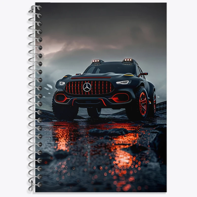 دفتر لغت 50 برگ خندالو طرح ماشین بنز کد F7065